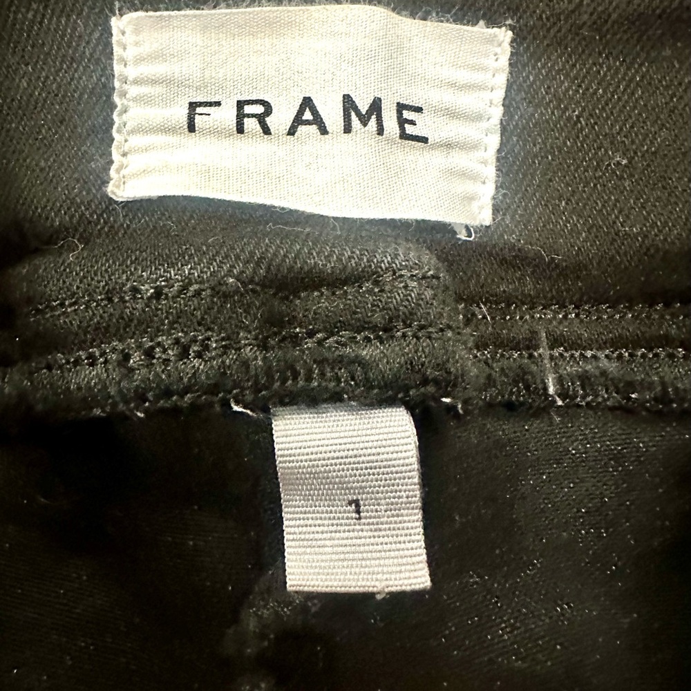 Frame JetSet Crop Mini Boot Pintuck Flare Jean Size 1 - Picture 9 of 11